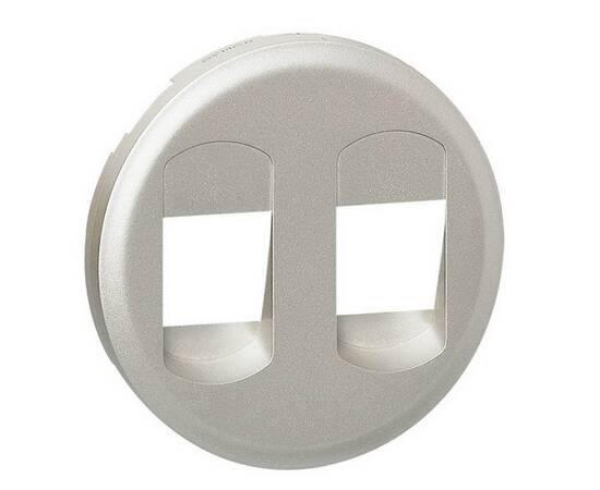 Лицевая панель Legrand Celiane розетки акустической двойной титановая 068512