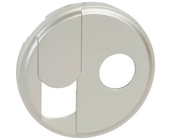 Лицевая панель Legrand Celiane розетки RJ45+ТV тип F титановая 068539