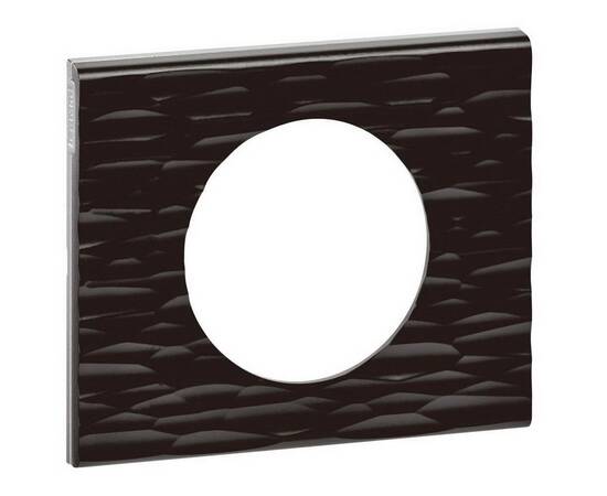 Рамка 1-постовая Legrand Celiane Corian чёрный рельеф 069021