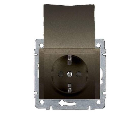 Розетка 2К+3 Legrand Galea Life 16A 250V с/з со шторками крышкой автоматические клеммы темная бронза