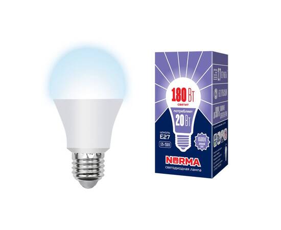 Лампа светодиодная (UL-00004028) Volpe E27 20W 6500K матовая LED-A65-20W/DW/E27/FR/NR