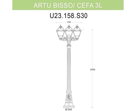 Уличный фонарь Fumagalli Artu Bisso/Cefa 3L U23.158.S30.BYF1R, изображение 2