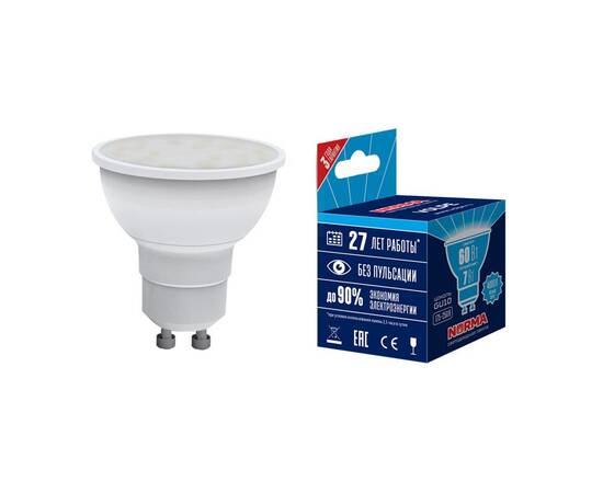 Лампа светодиодная (UL-00003836) Volpe GU10 7W 4000K матовая LED-JCDR-7W/NW/GU10/NR
