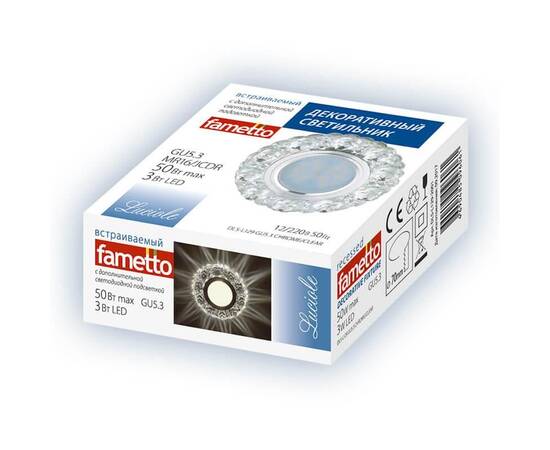 Встраиваемый светильник Fametto Luciole DLS-L129 GU5.3 Chrome/Clear, изображение 2