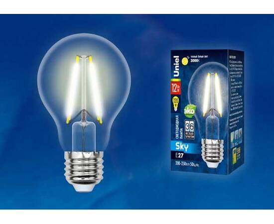 Лампа светодиодная филаментная (UL-00004865) Uniel E27 15W 4000K прозрачная LED-G95-15W/4000K/E27/CL, изображение 2