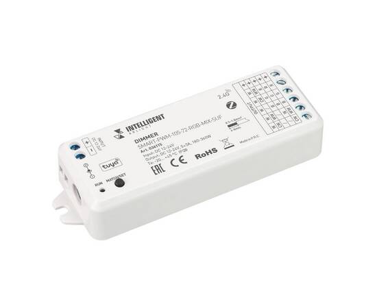Диммер Arlight SMART-PWM-105-72-RGB-MIX-SUF (12-24V, 5x3A, ZB, 2.4G) 036115