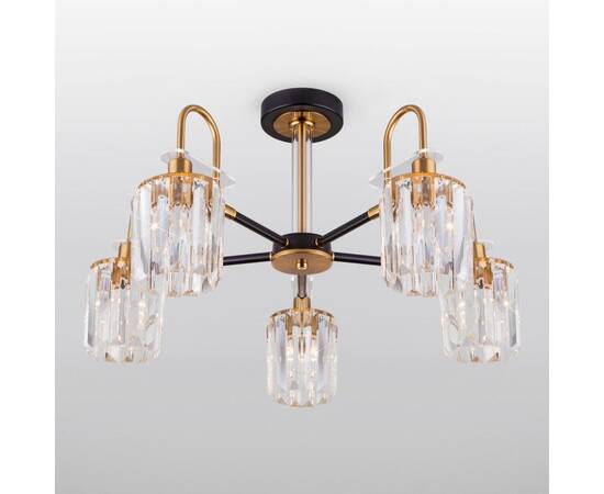 Люстра на штанге Eurosvet 70090/5 черный Smart a045144