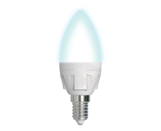 Лампа светодиодная диммируемая (UL-00004294) Uniel E14 7W 4000K матовая LED-C37 7W/4000K/E14/FR/DIM