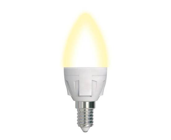 Лампа светодиодная диммируемая (UL-00004296) Uniel E14 7W 3000K матовая LED-C37 7W/3000K/E14/FR/DIM