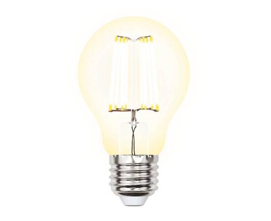 Лампа светодиодная филаментная (UL-00002625) Uniel E27 10W 3000K прозрачная LED-A60-10W/WW/E27/CL PL