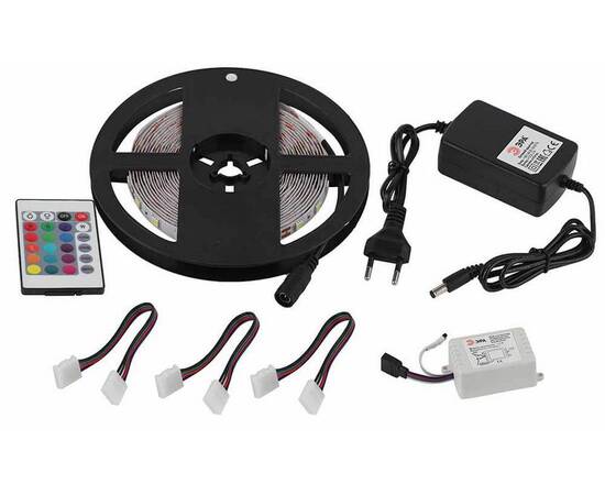 Светодиодная лента ЭРА 14,4W/m 60LED/m 5050SMD RGB 5M 5050kit-14,4-60-12-IP20-RGB-5m Б0043067, изображение 2