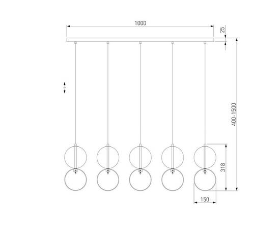 Подвесной светильник Eurosvet Selisa 50092/5 хром/дымчатый a060588, изображение 4