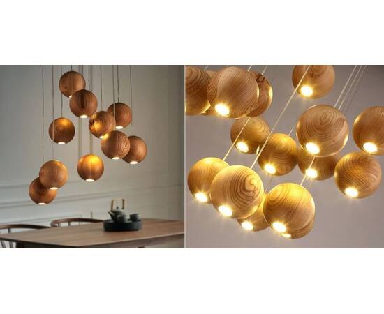 Подвесной светильник ImperiumLoft Lofter Wooden Sphere 73428-22, изображение 2