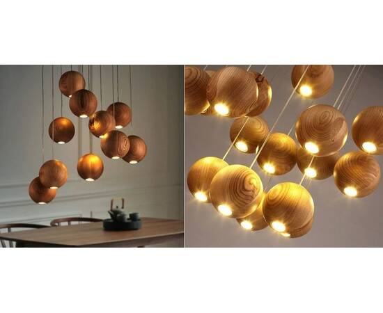 Подвесной светильник ImperiumLoft Lofter Wooden Sphere 73428-22, изображение 3