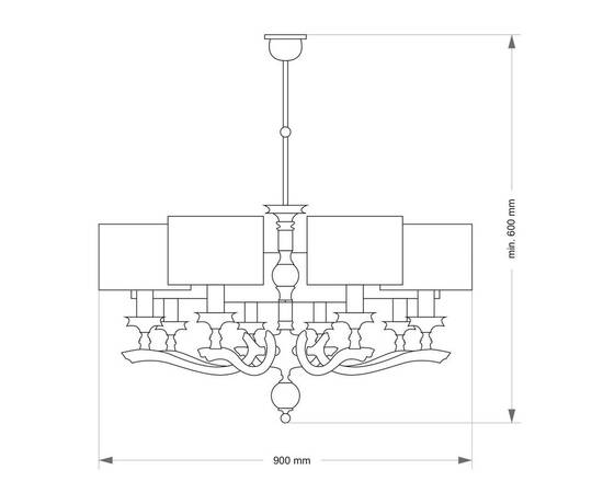 Подвесная люстра Kutek Tivoli TIV-ZW-8(N), изображение 2