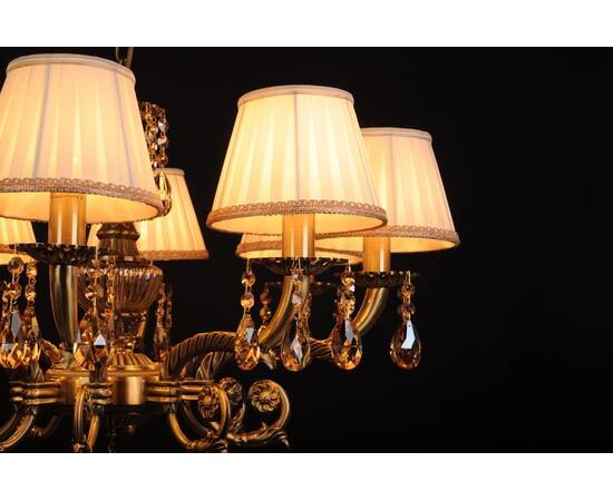 Подвесная люстра Abrasax Sylvia L.8110-8BR CRISTAL-SHADE, изображение 5