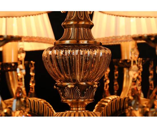 Подвесная люстра Abrasax Sylvia L.8110-8BR CRISTAL-SHADE, изображение 7