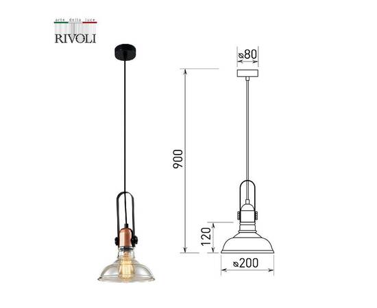 Подвесной светильник Rivoli Leila 4093-201 Б0055026, изображение 3