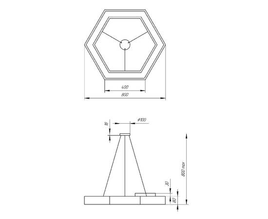Подвесной светильник Эра Geometria SPO-124-W-40K-051 Б0050556, изображение 7