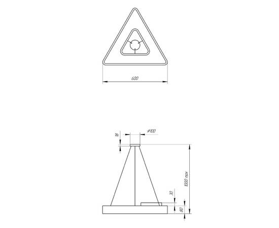 Подвесной светильник Эра Geometria SPO-153-W-40K-030 Б0050578, изображение 9