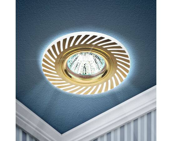 Встраиваемый светильник Эра DK LD39 WH/GD /1 Б0048936, изображение 3