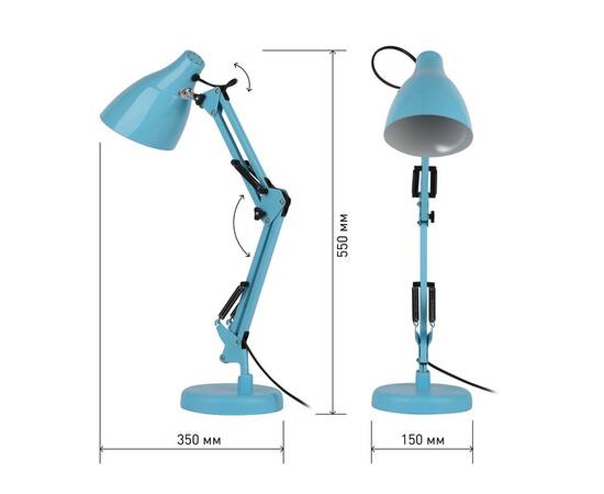 Настольная лампа Эра N-123-E27-40W-LBU Б0052755, изображение 3