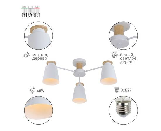 Потолочная люстра Rivoli Adna 9112-303 Б0053435, изображение 3