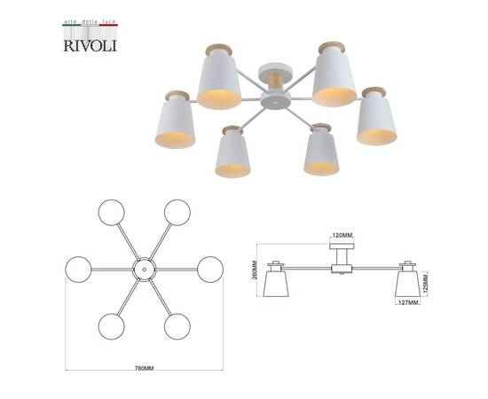 Потолочная люстра Rivoli Adna 9112-306 Б0053436, изображение 4