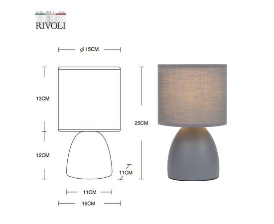 Настольная лампа Rivoli Nadine 7042-501 Б0053454, изображение 8