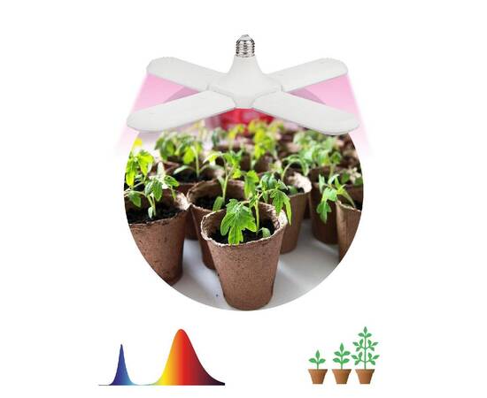 Светильник для растений Эра FITO-36W-RB-E27-FOLD Б0053289, изображение 7