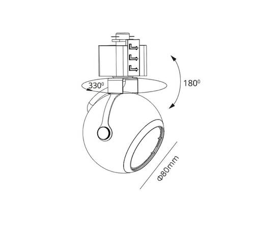 Трековый светильник Эра TR35-GU10 WH Б0053295, изображение 2