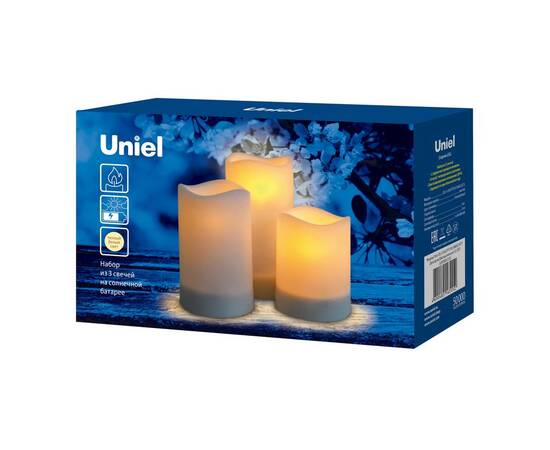 Садовый светильник на солнечной батарее Uniel USL-S-816/PT150 CANDLE SET3 UL-00009381, изображение 6