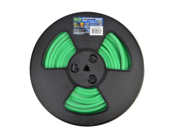 Светодиодная лента Uniel ULS-N11-2835-120LED/m-8mm-IP67-DC24V-10W/m-15M-GREEN UL-00009100, изображение 2