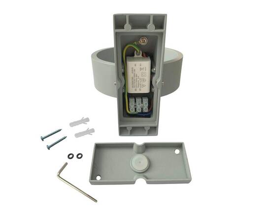 Уличный настенный светильник Uniel ULU-S34A-8W/4000K IP65 GREY UL-00009350, изображение 5