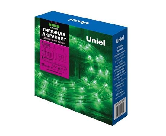 Дюралайт Uniel ULD-D50 8M/С08 IP44 GREEN UL-00008570, изображение 5