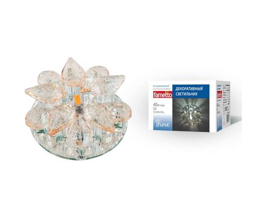 Встраиваемый светильник Fametto DLS-F129 G4 GLASSY/CHAMPAIGNE UL-00000354
