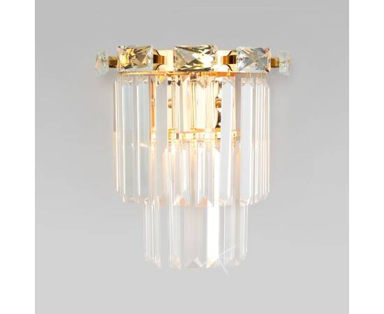 Настенный светильник Eurosvet Elegante 10130/1 золото/прозрачный хрусталь Strotskis a060646