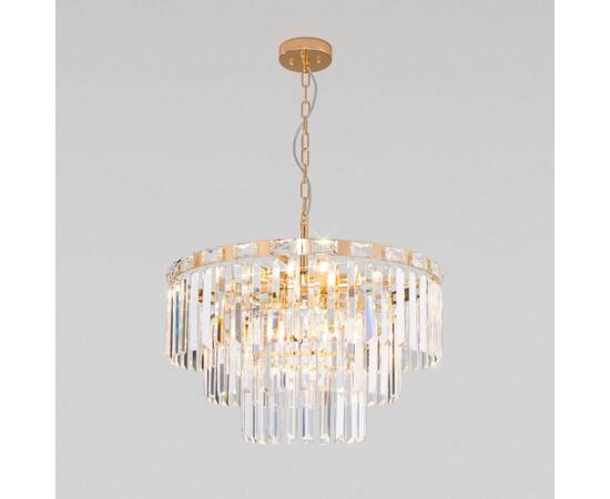 Подвесная люстра Eurosvet Elegante 10130/8 золото/прозрачный хрусталь Strotskis Smart a060644