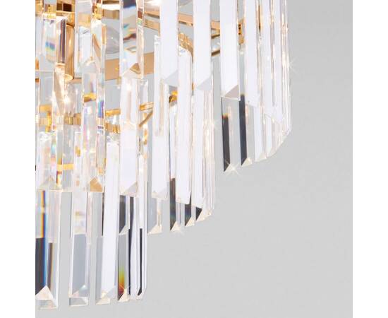 Подвесная люстра Eurosvet Elegante 10130/8 золото/прозрачный хрусталь Strotskis Smart a060644, изображение 2