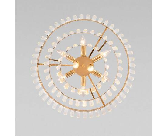 Подвесная люстра Eurosvet Elegante 10130/8 золото/прозрачный хрусталь Strotskis Smart a060644, изображение 3