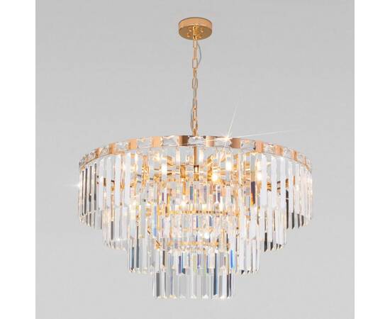 Подвесная люстра Eurosvet Elegante 10130/10 золото/прозрачный хрусталь Strotskis Smart a060643