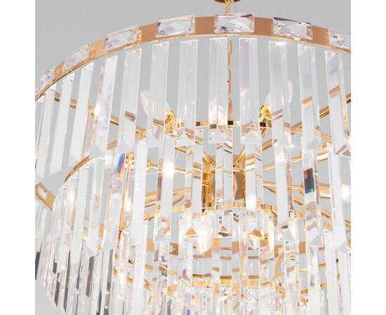 Подвесная люстра Eurosvet Elegante 10130/10 золото/прозрачный хрусталь Strotskis Smart a060643, изображение 2