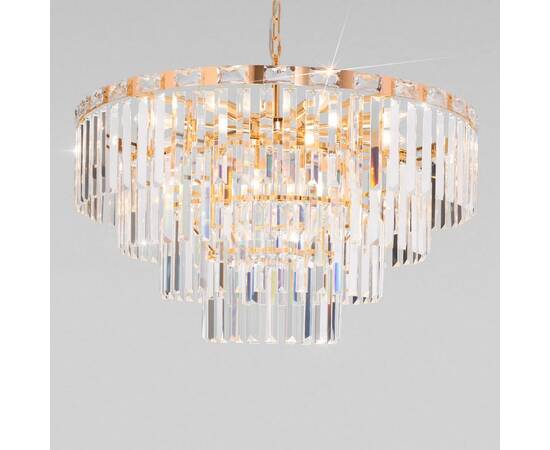 Подвесная люстра Eurosvet Elegante 10130/10 золото/прозрачный хрусталь Strotskis Smart a060643, изображение 4