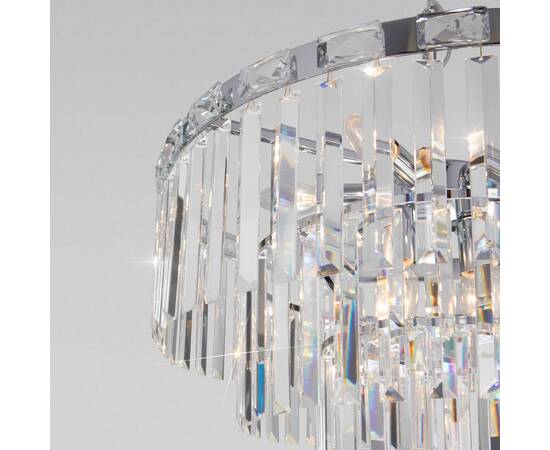 Подвесная люстра Eurosvet Elegante 10130/8 хром/прозрачный хрусталь Strotskis Smart a060642, изображение 3