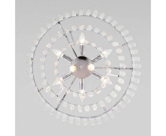 Подвесная люстра Eurosvet Elegante 10130/8 хром/прозрачный хрусталь Strotskis Smart a060642, изображение 4