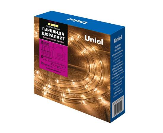 Дюралайт Uniel ULD-D50 8M/С08 IP44 WARM WHITE UL-00008572, изображение 4