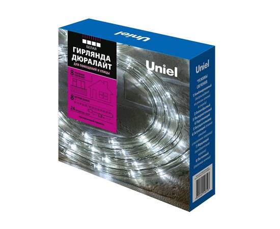 Дюралайт Uniel ULD-D50 8M/С08 IP44 WHITE UL-00008573, изображение 4