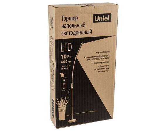 Торшер Uniel ULM-T619 10W/3000-6500K/DIM BLACK UL-00010178, изображение 5