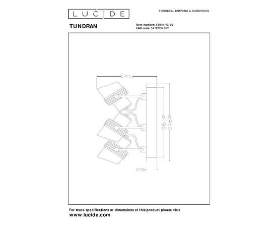 Спот Lucide Tundran 34944/13/30, изображение 5