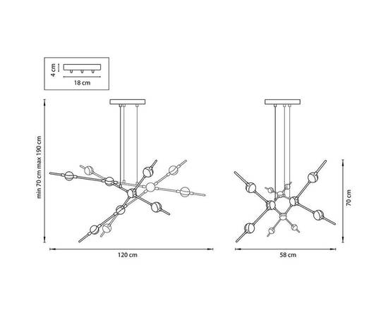 Подвесная светодиодная люстра Lightstar Bergamo 745247, изображение 3